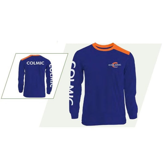 T-SHIRT LONG/SLEEVES: BLUE/ORANGE