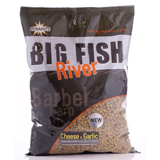 BIG FISH RIVER FEED PELLETS CHEESE GARLIC 1,8KG