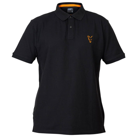 FOX COLLECTION BLACK/ORANGE POLO SHIRT