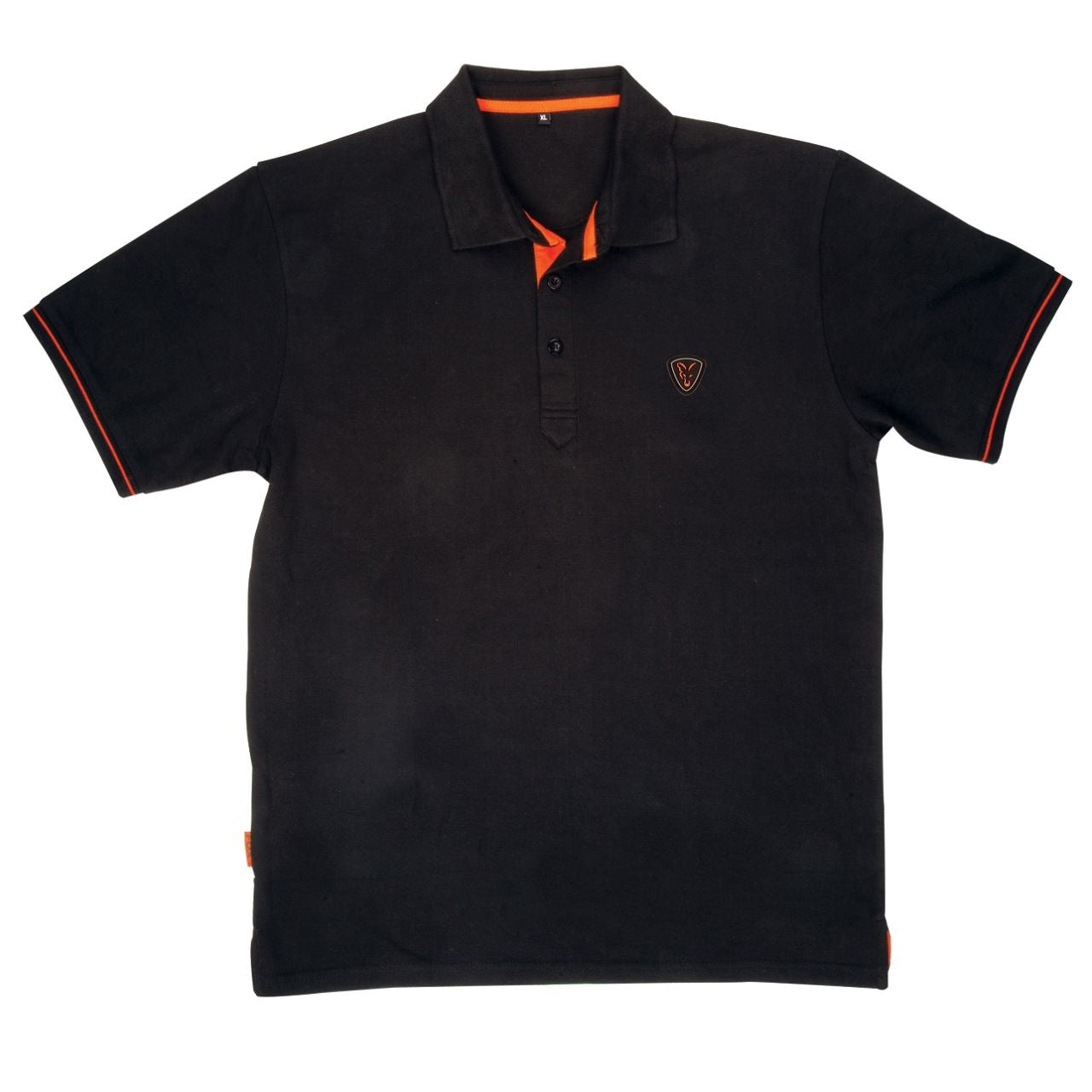 POLO SHIRT BLACK / ORANGE